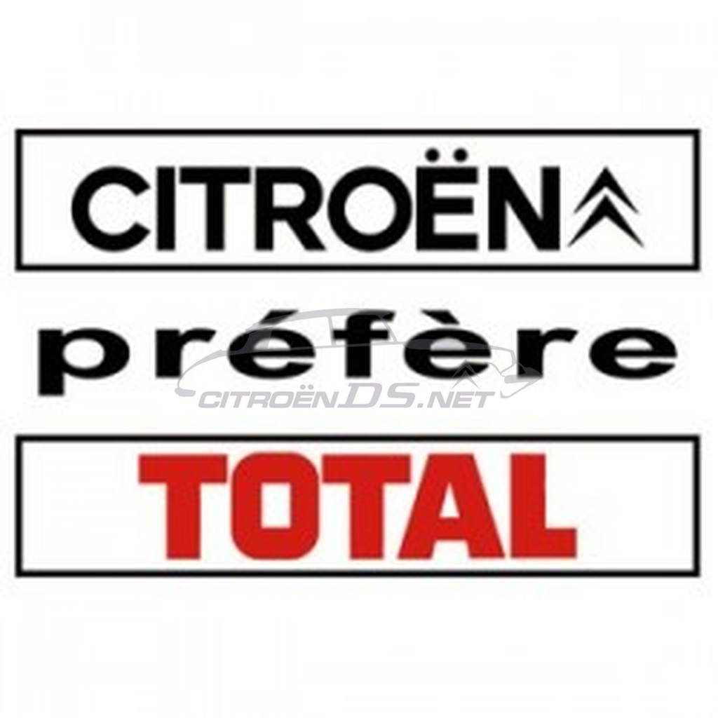 &quot;Citroën préfère TOTAL&quot; Aufkleber rechteckig