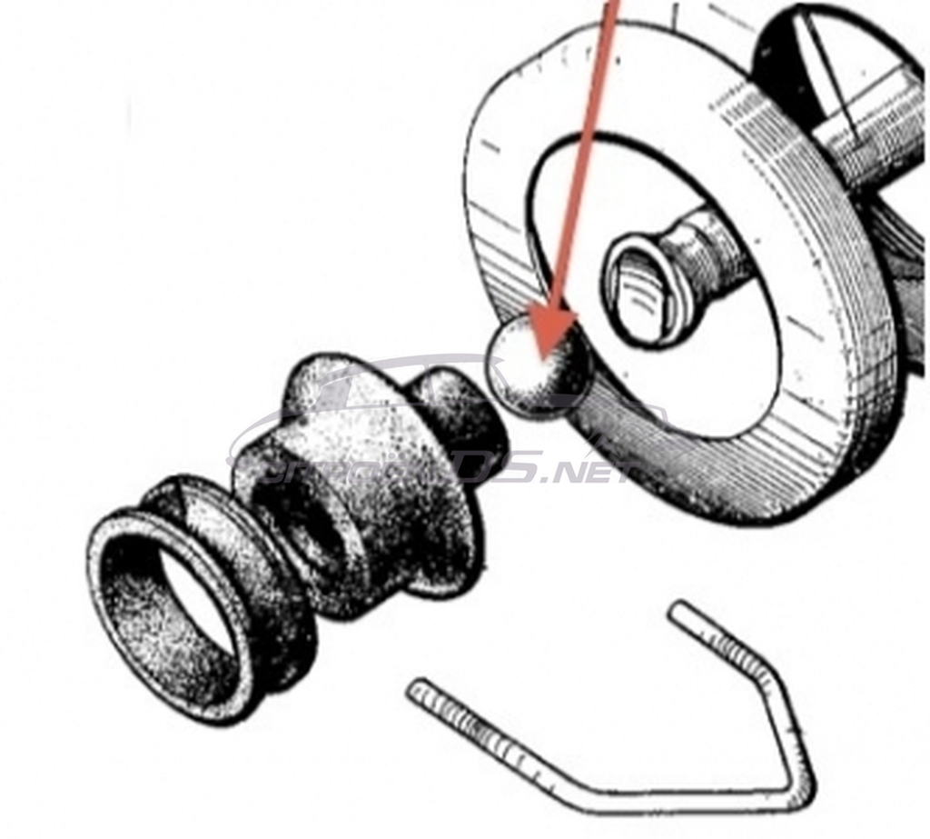 Push-rod ball suspension cylinder