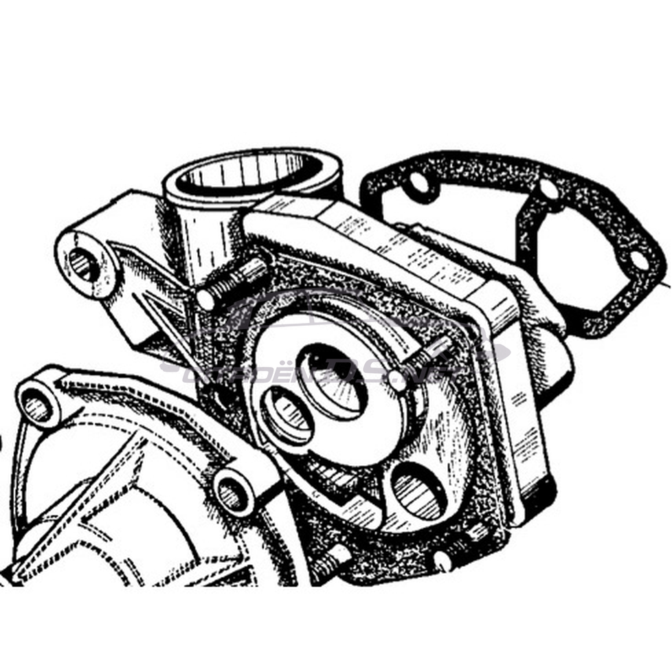 Water pump flange without thermostat housing, from 10/1965