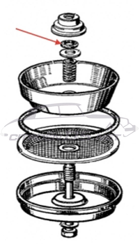 Oil filter housing bolt 'O' ring. 7.4mmx3.6mm