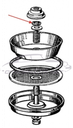 Oil filter housing bolt 'O' ring. 7.4mmx3.6mm