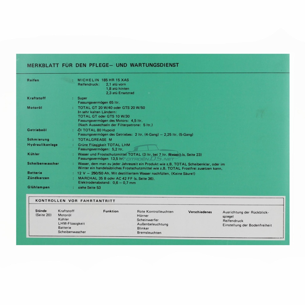 Operating instructions, DS 23 EFi., 01/1973, 60+ pgs.,