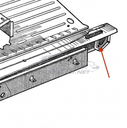 Reinforcing plate in front right longitudinal member