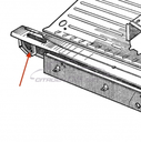 Reinforcing plate in the longitudinal member front left