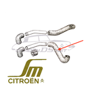 Return hose on heater matrix