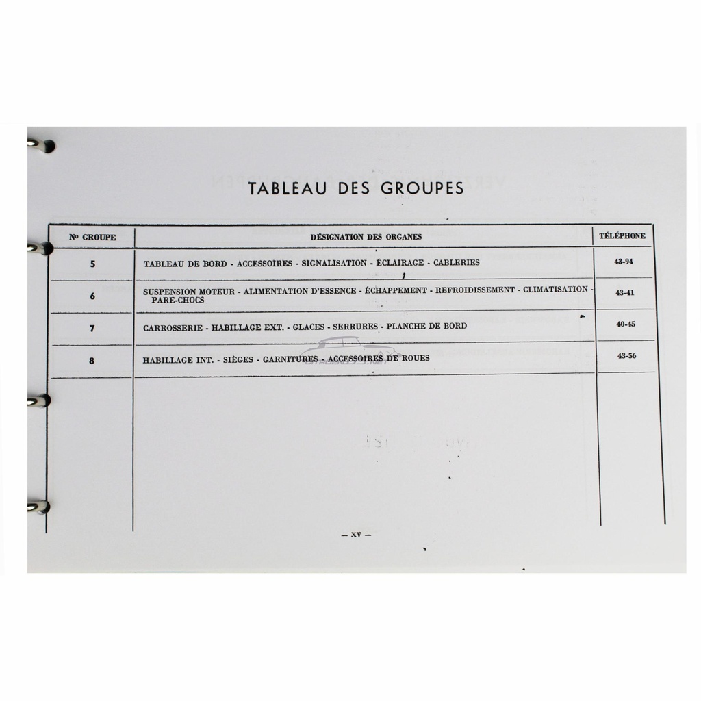 Spare parts catalogue D series "Mechanic". 07/1971-1975