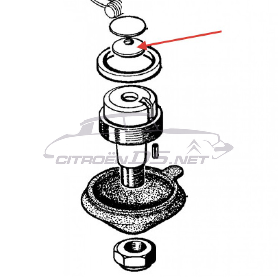 Spring washer lower ball pin 10/1967-1975