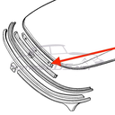 Strenghtening profile for upper front roof cant rail over windshield