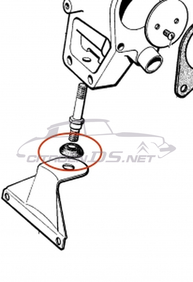 Support rubber, throttle housing