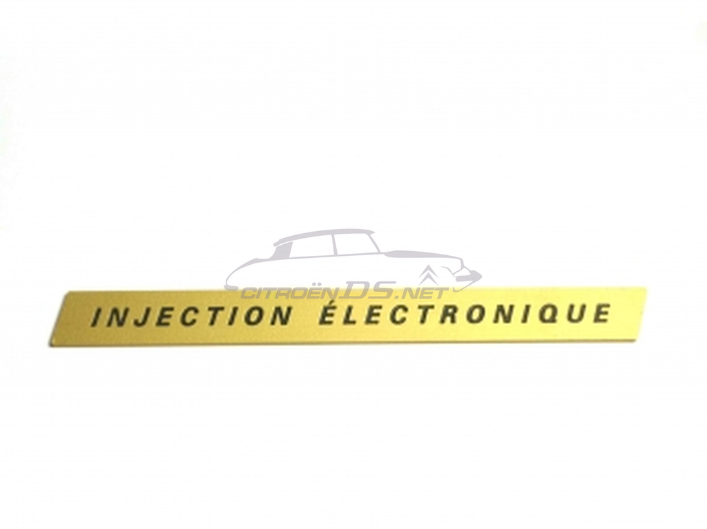 Type plate/ sign 'injection électronique'