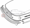 Abdeckung INOX am Dach vorne, neuwertig