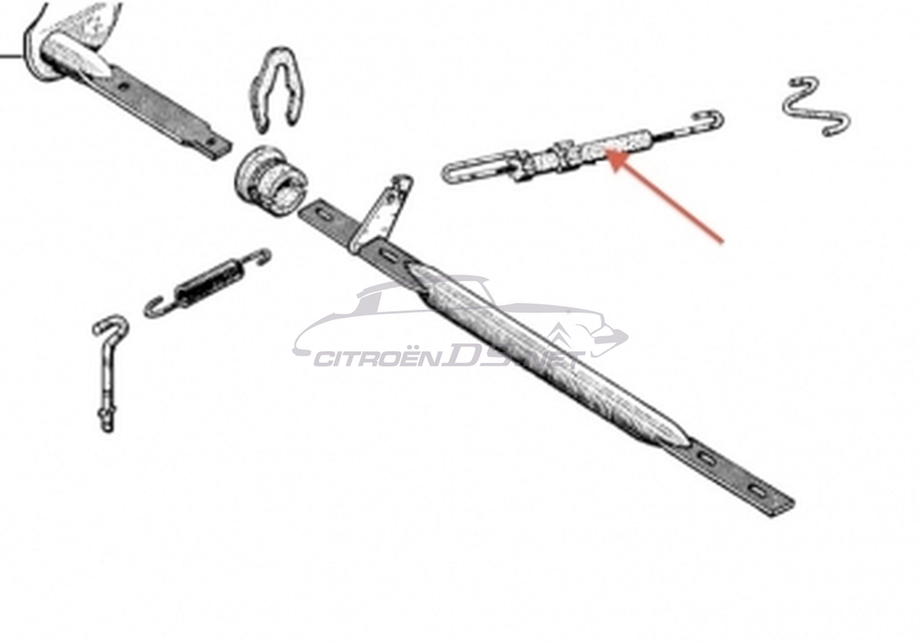 Adjustment rod, self leveling headlights device