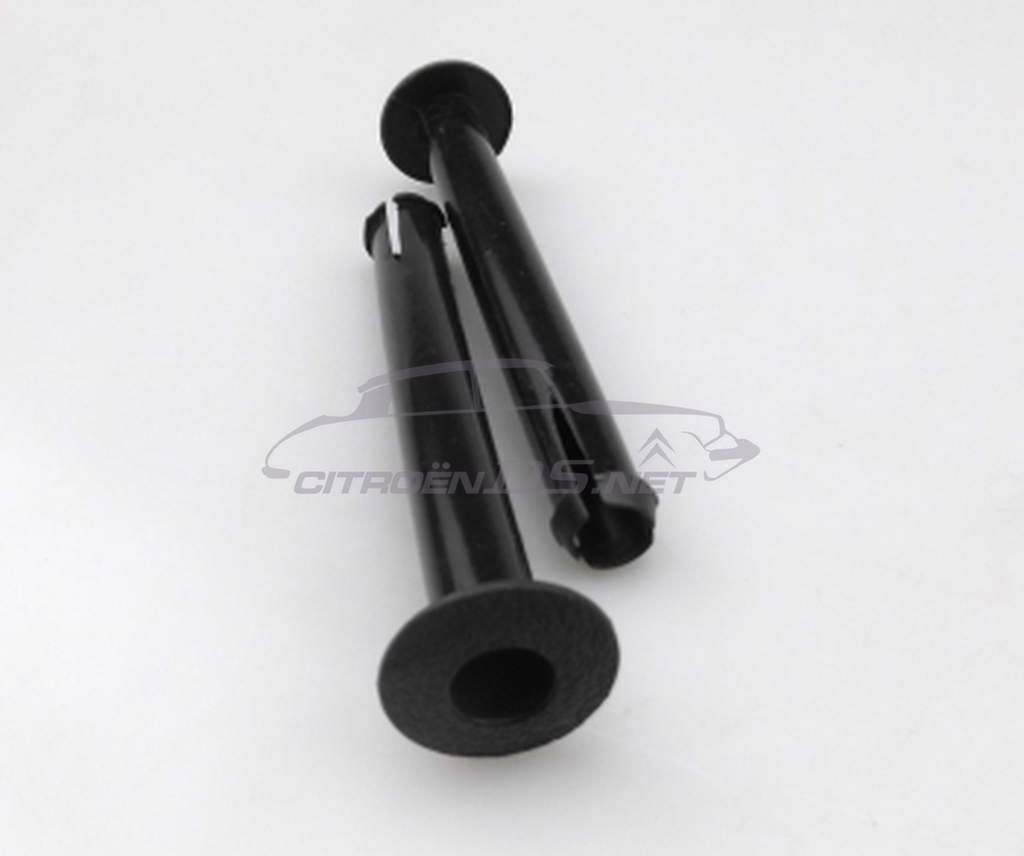 Black plastic (small type) headrest tube mounts, 130mm, set 4