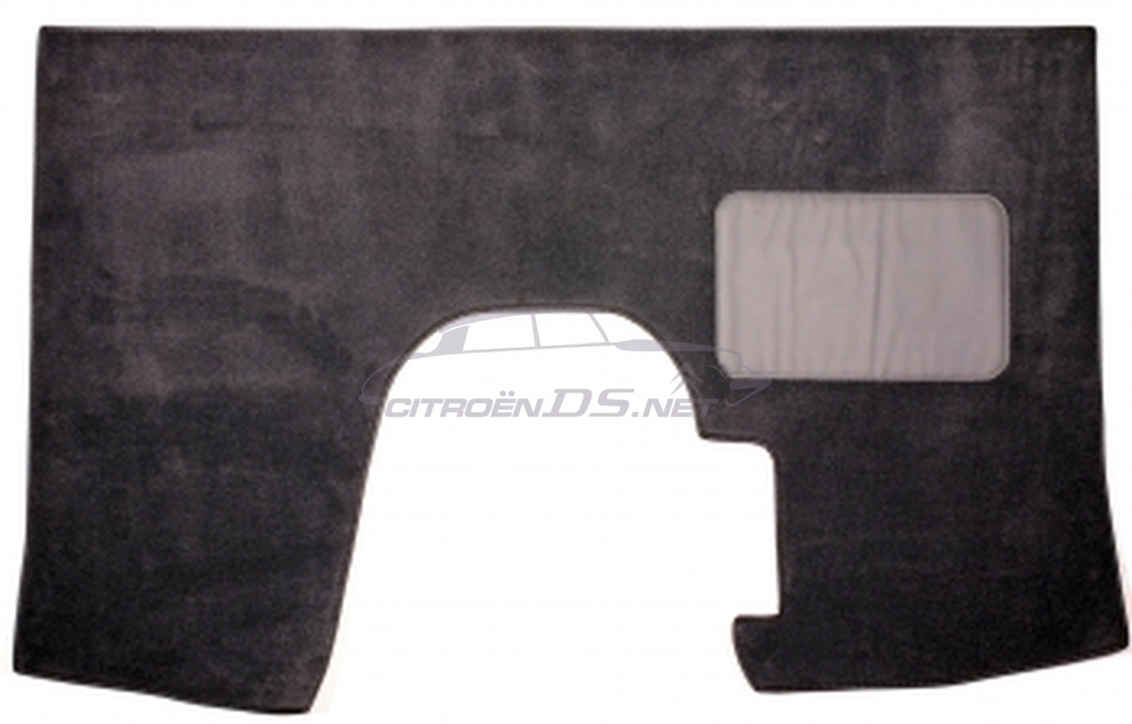 Carpet mat, front, D Super, all models with brake pedal, grey velors