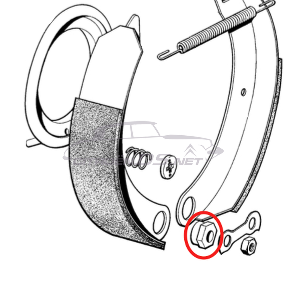 Eccentric for rear brake