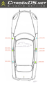 Plastic slider for front left/rear right side window glass, 5mm