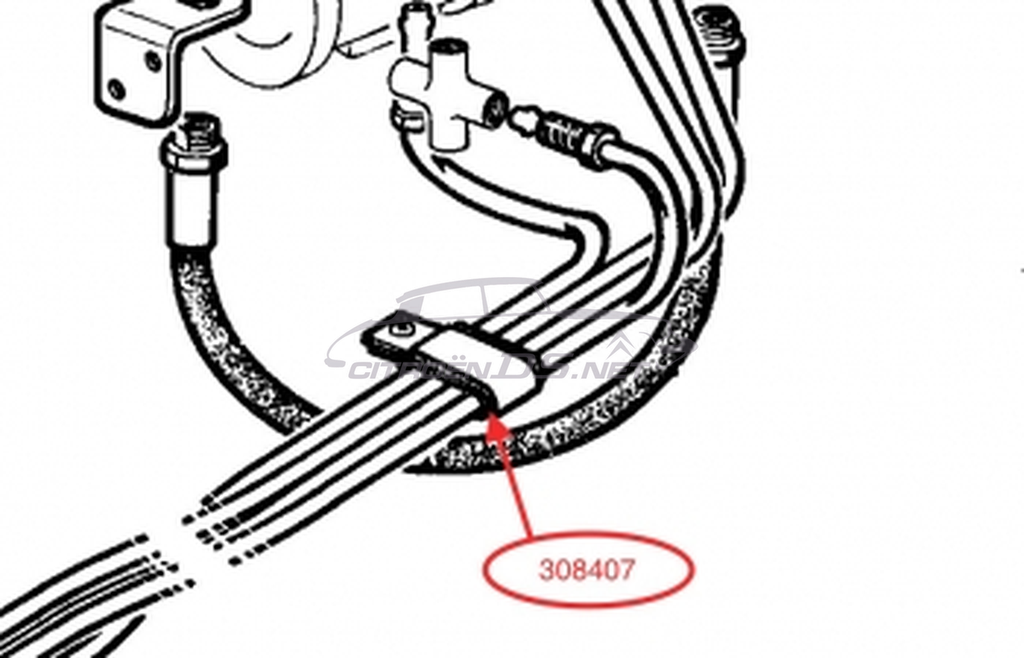 Rubber for 4 cables bundle in sill left