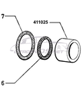 Front brake caliper gasket set, 1967-1975