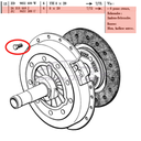 Set of screws and washers for diaphr. clutch mecanism 07/1972-1975