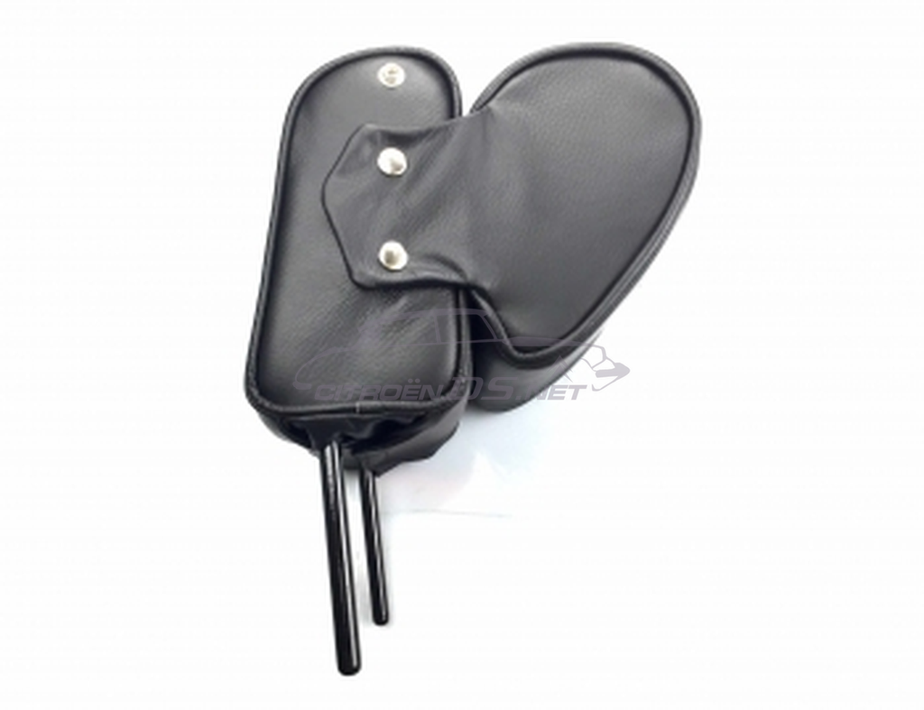 Headrest small type original black leather