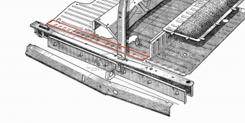 Bottom edge true to original to tank bottom left