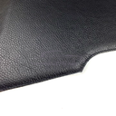 Parcel shelf cover, black leather