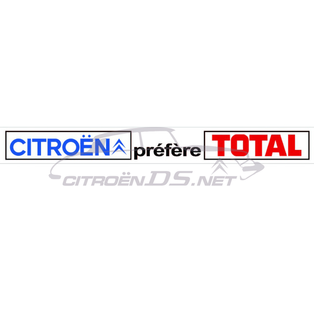 "Citroën préfère TOTAL" Aufkleber lang