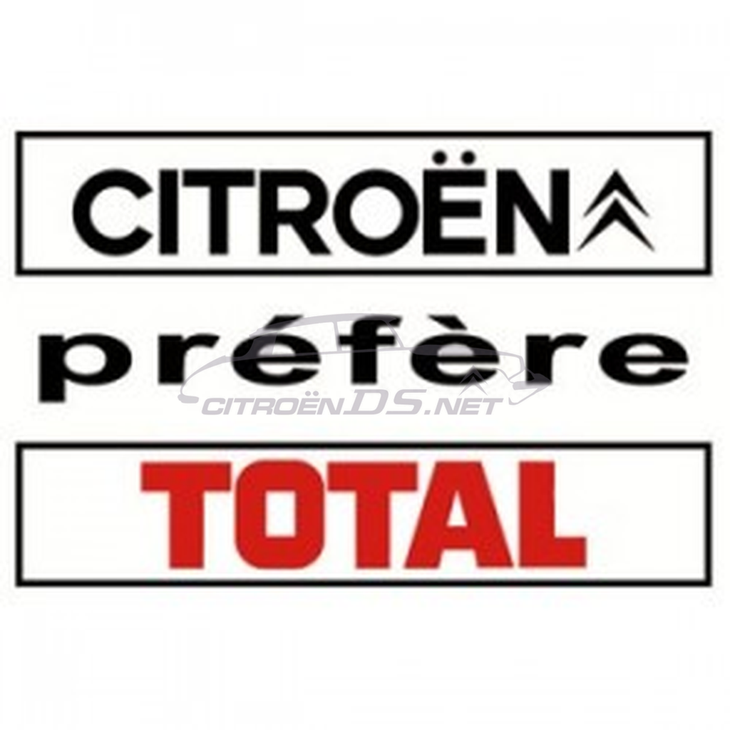 "Citroën préfère TOTAL" Aufkleber rechteckig