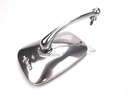 Stainless steel right side mirror, large model 