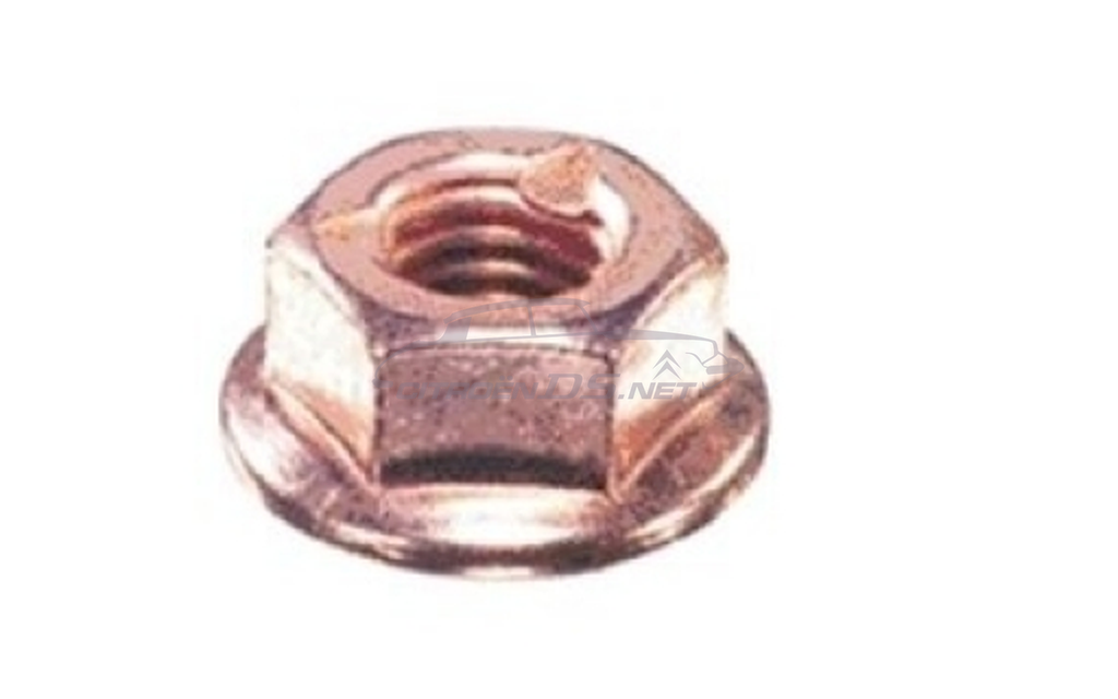Exhaust manifold nut, M8 copper, self locking