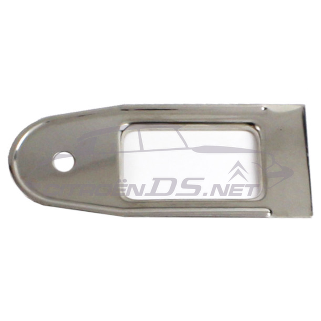 Escutcheon for check strap, rear door, Pallas, stainnless steel