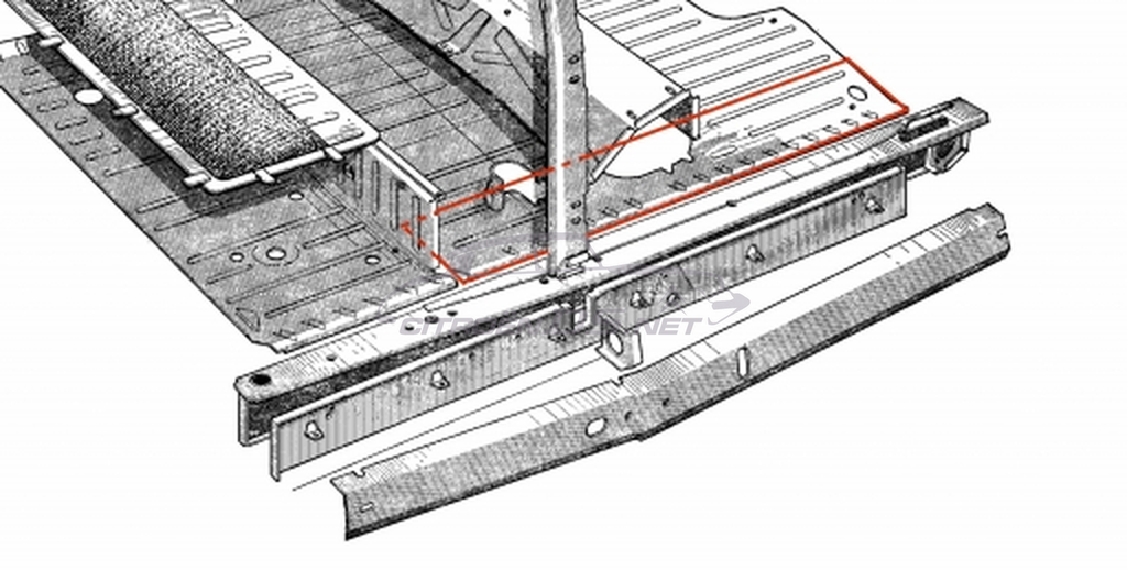 Longeron de plancher comme l'origine droite  large 