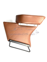 Front centre arm rest, brown vinyl (skai)