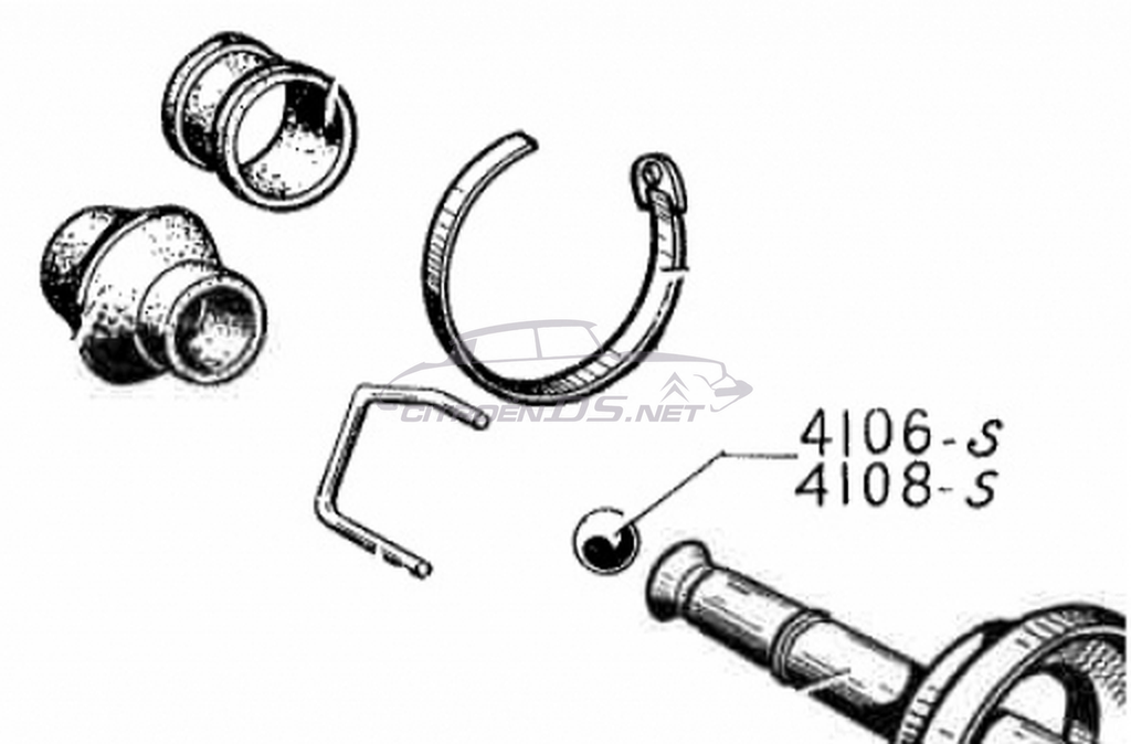 Front suspension cylinder pushrod ball, 1955-05/1970