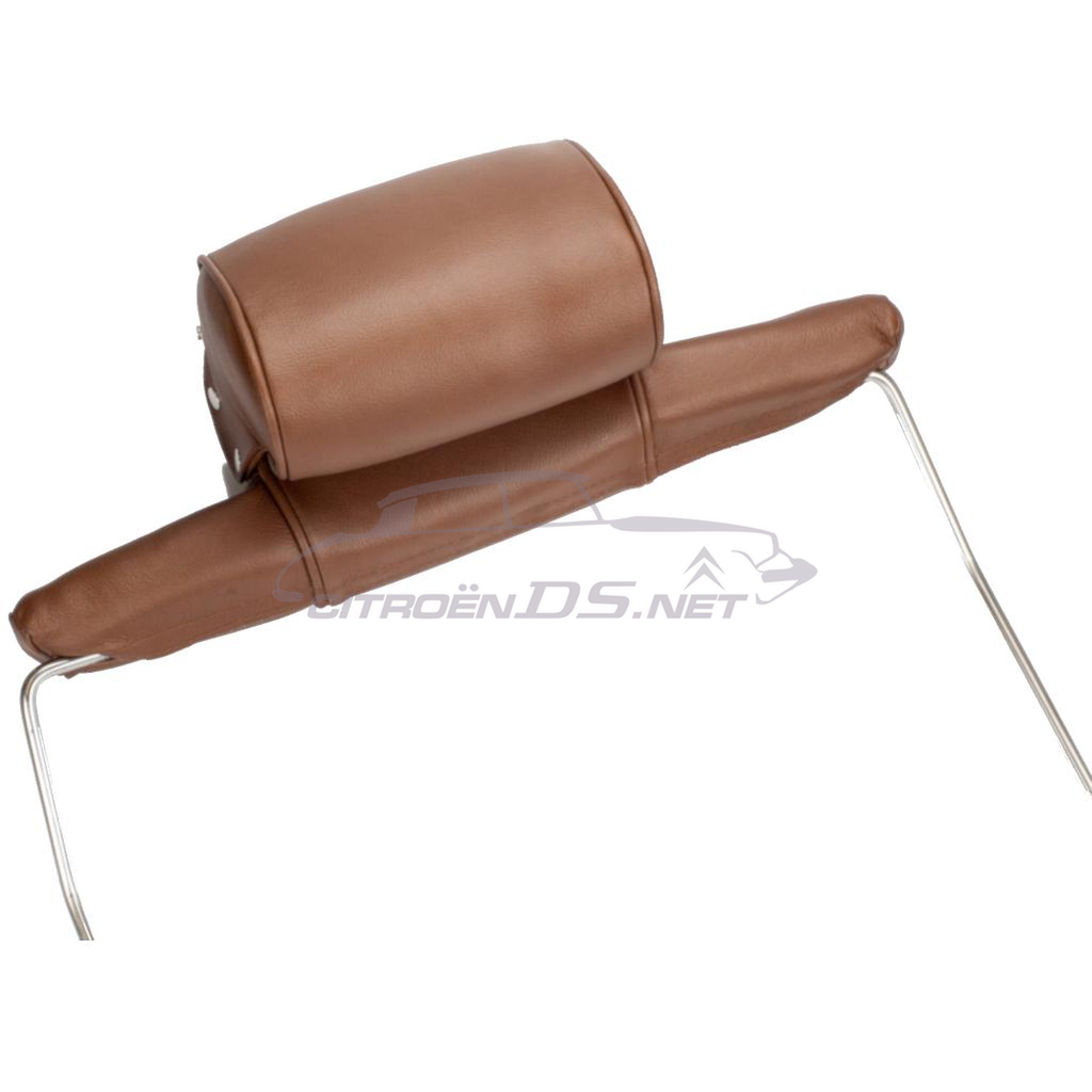 Headrest large model brown leatherette