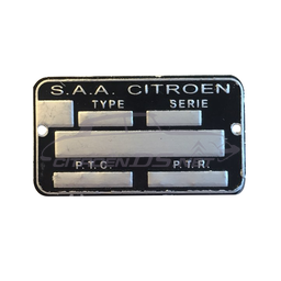 [815615] Identification plate S.A.A Citroën