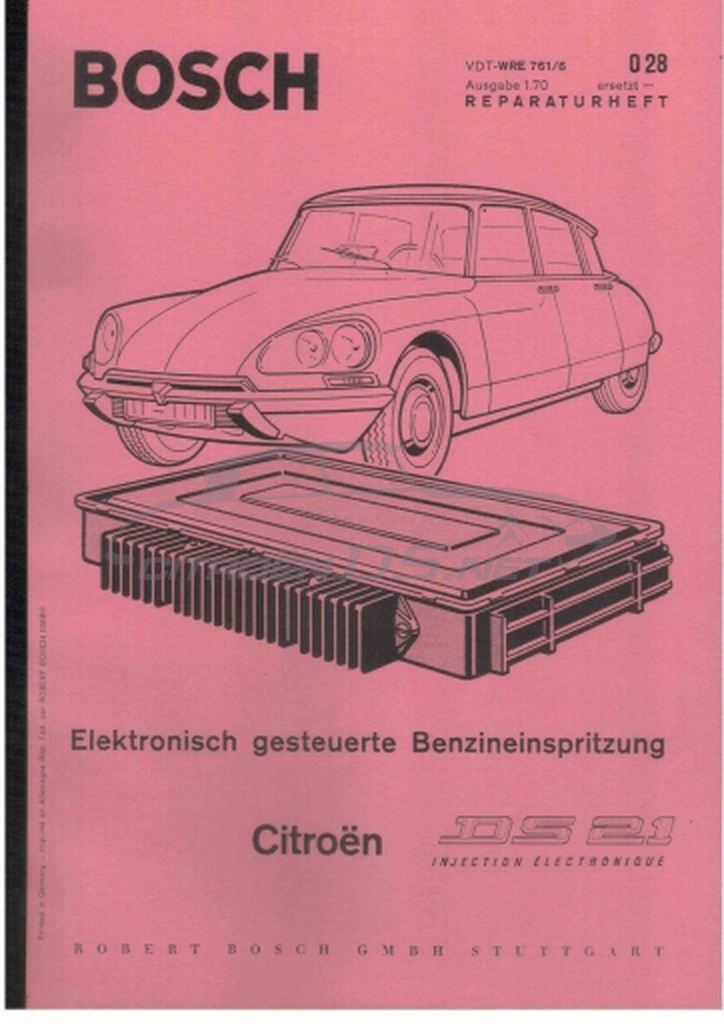 Bosch Efi. Procedure di riparazione, DS 21/23 cioè, D-Jetronic (in tedesco)