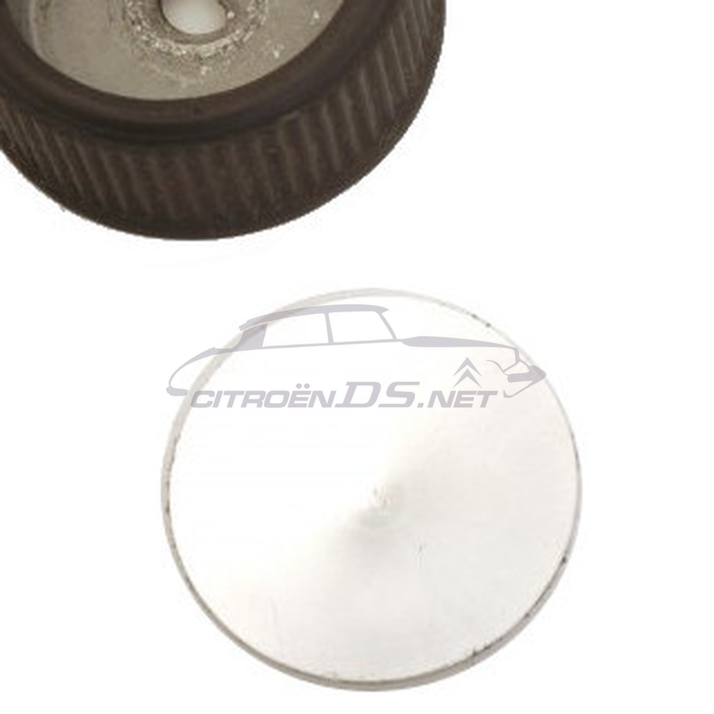 Pastille inox 35mm pour bouton de réglage du chauffage Pallas 1965-’68