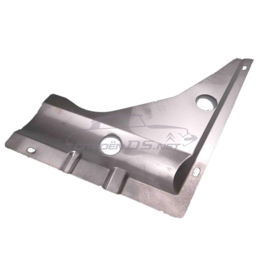 Lower shield under front right suspension arm, stainless steel