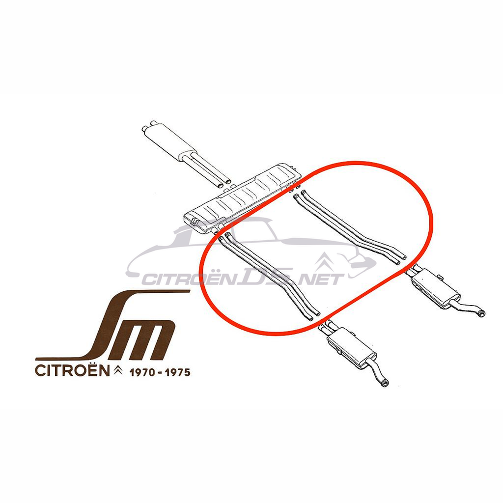 Tubes intermédiaires de haute qualité pour Citroën SM, jeu de 4.