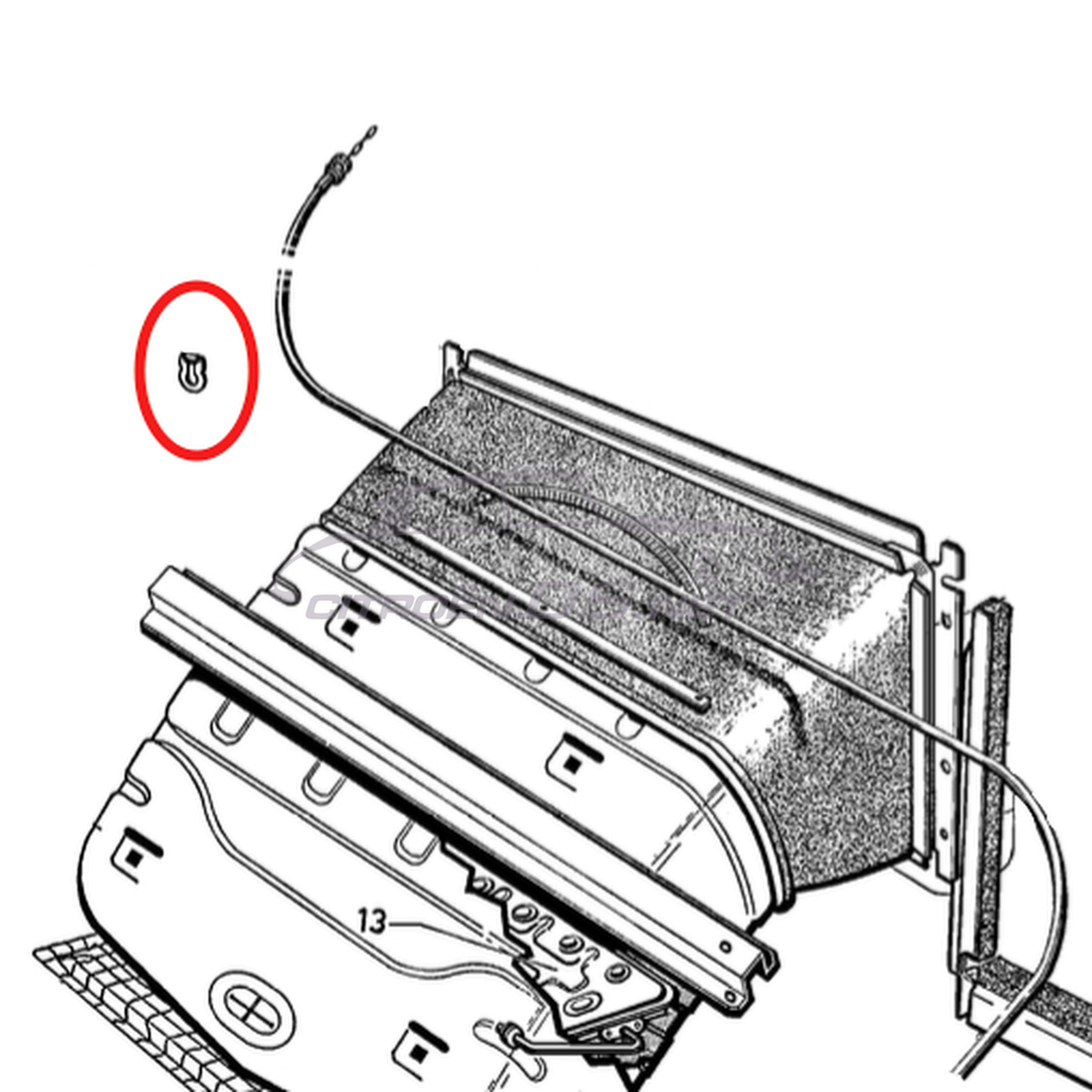 Arrêtoir de gaine d'aeration sur radiateur