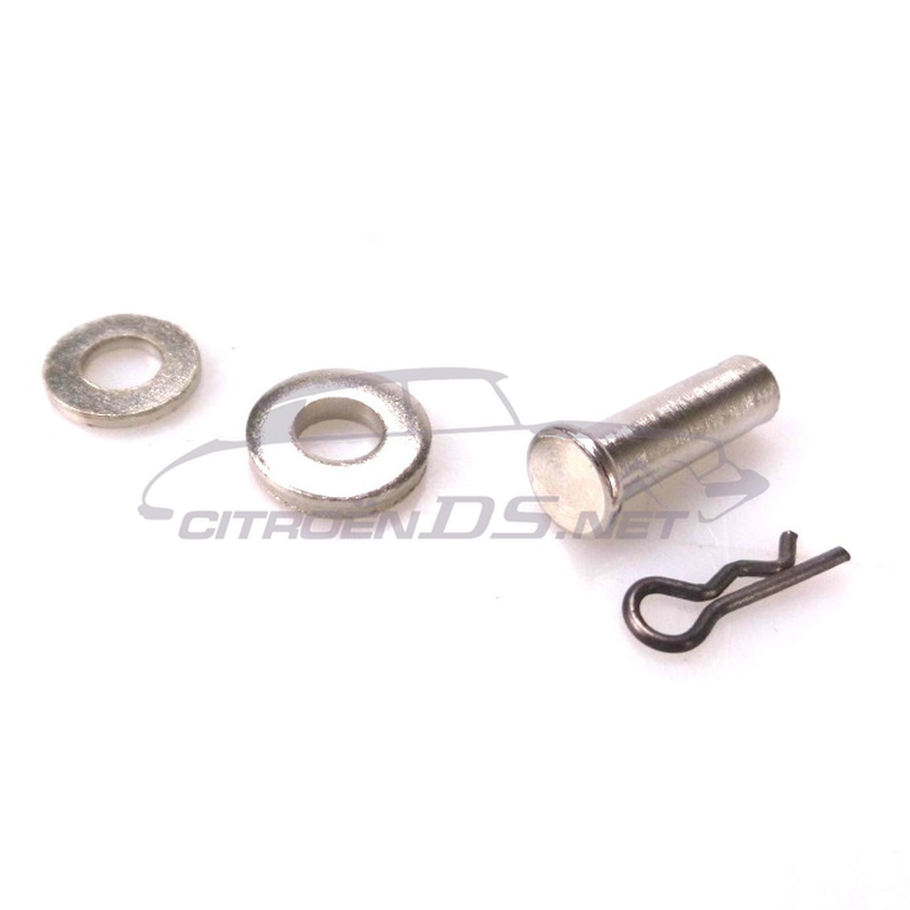 Rear door pin with clip and washers for link plate. 4pcs.