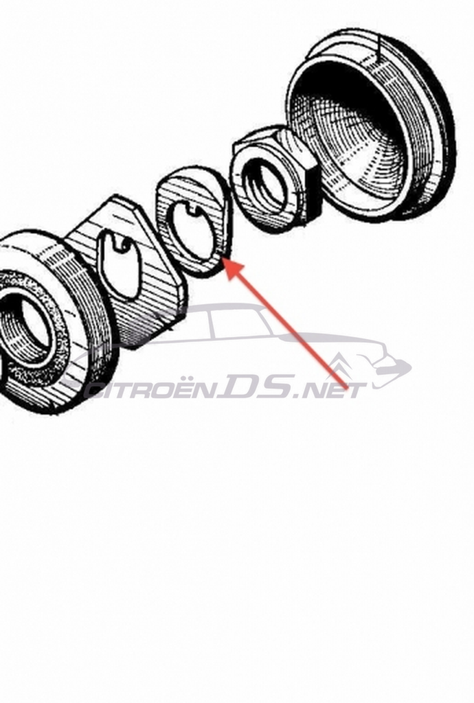 Rear wheel bearing lock washer