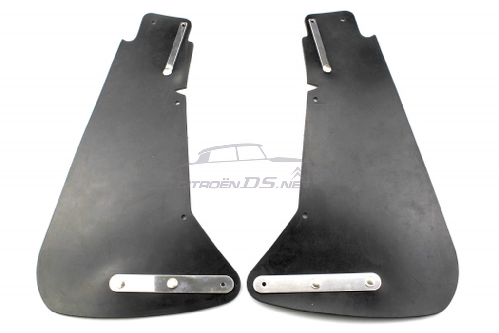 Rear wheel mudflap, rear, with inox brackets, pair