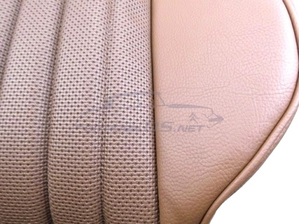 Seat covers front and rear leatherette /skai brown 'Targa Tobacco', Safari