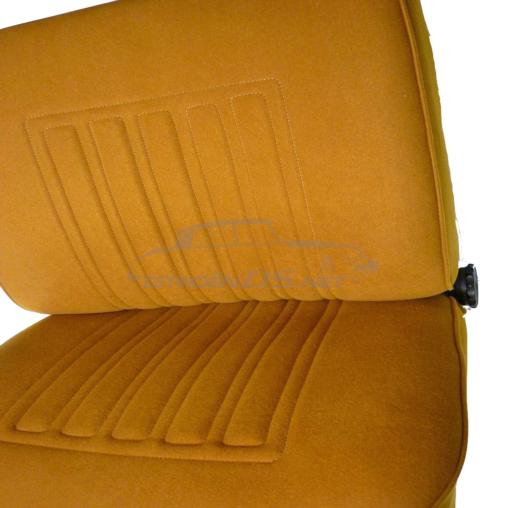 Seat covers ID/ DS print pattern yellow-curry  'gold' 1969-1972, set for 1 car