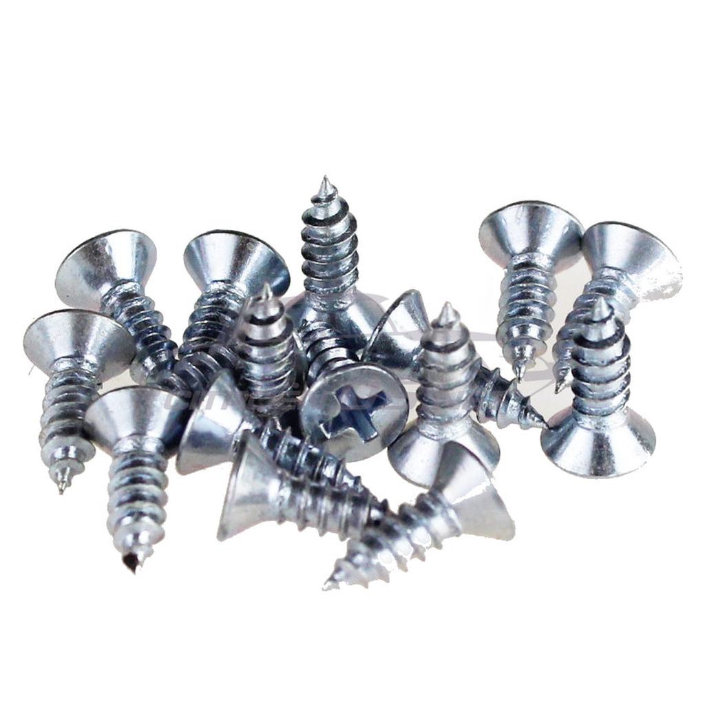 Self tapping screws for 2 carpet strips, set 16 pieces,