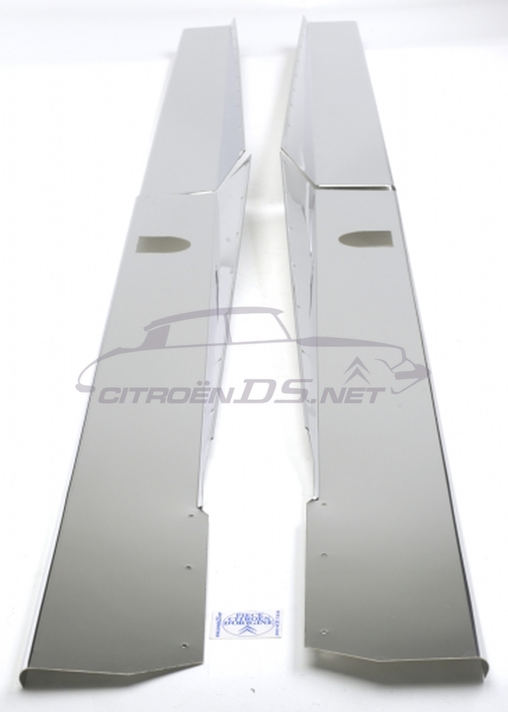 Sill covers, polished stainless steel