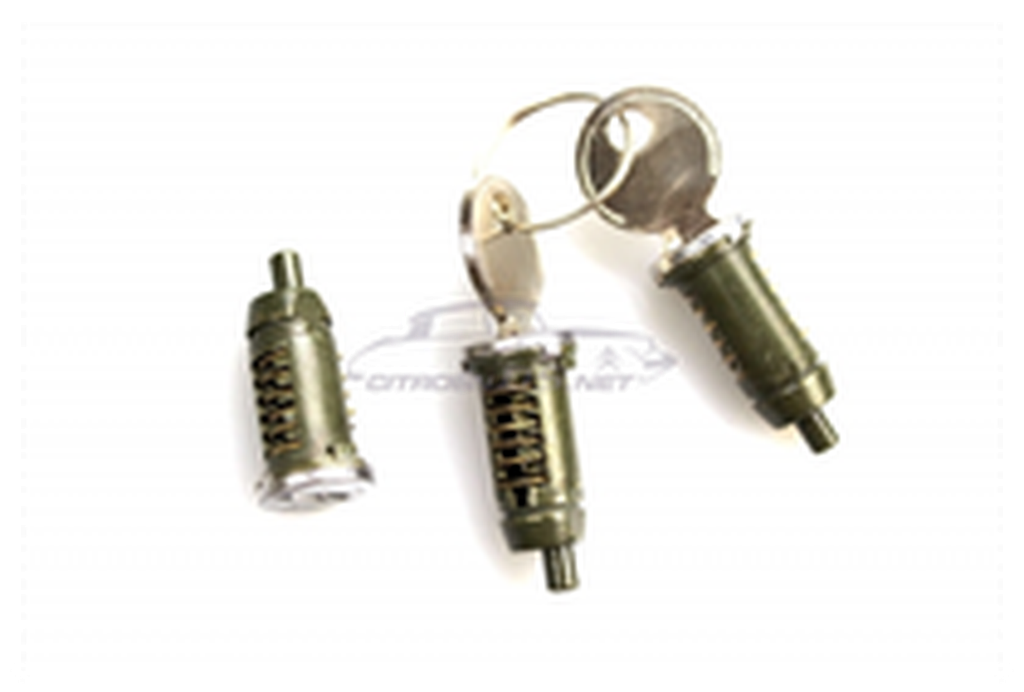 3 lock cylinders and 2 keys, 1955- 9/71