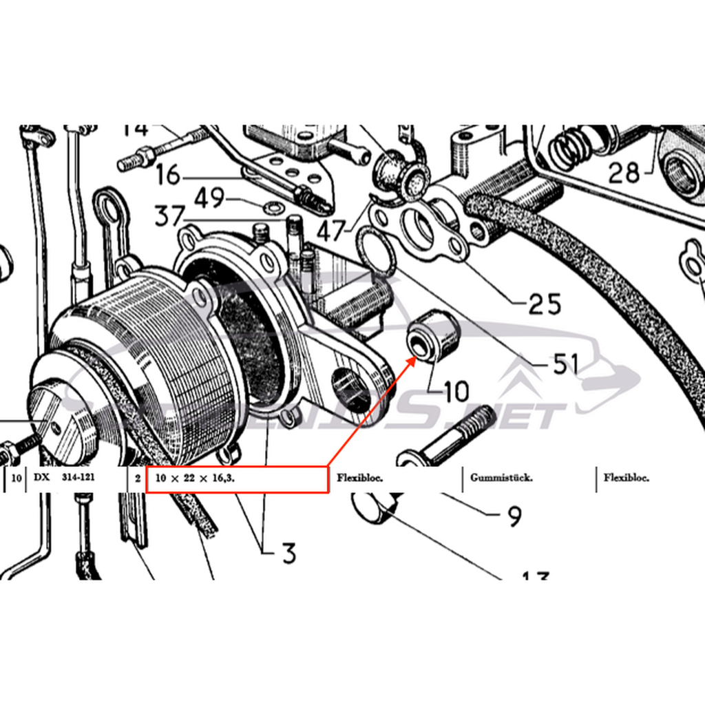 Silentbloc régulateur centrifuge